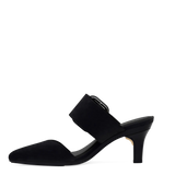 Valerie Mule - Coal Black Suede 3 Stiletto
