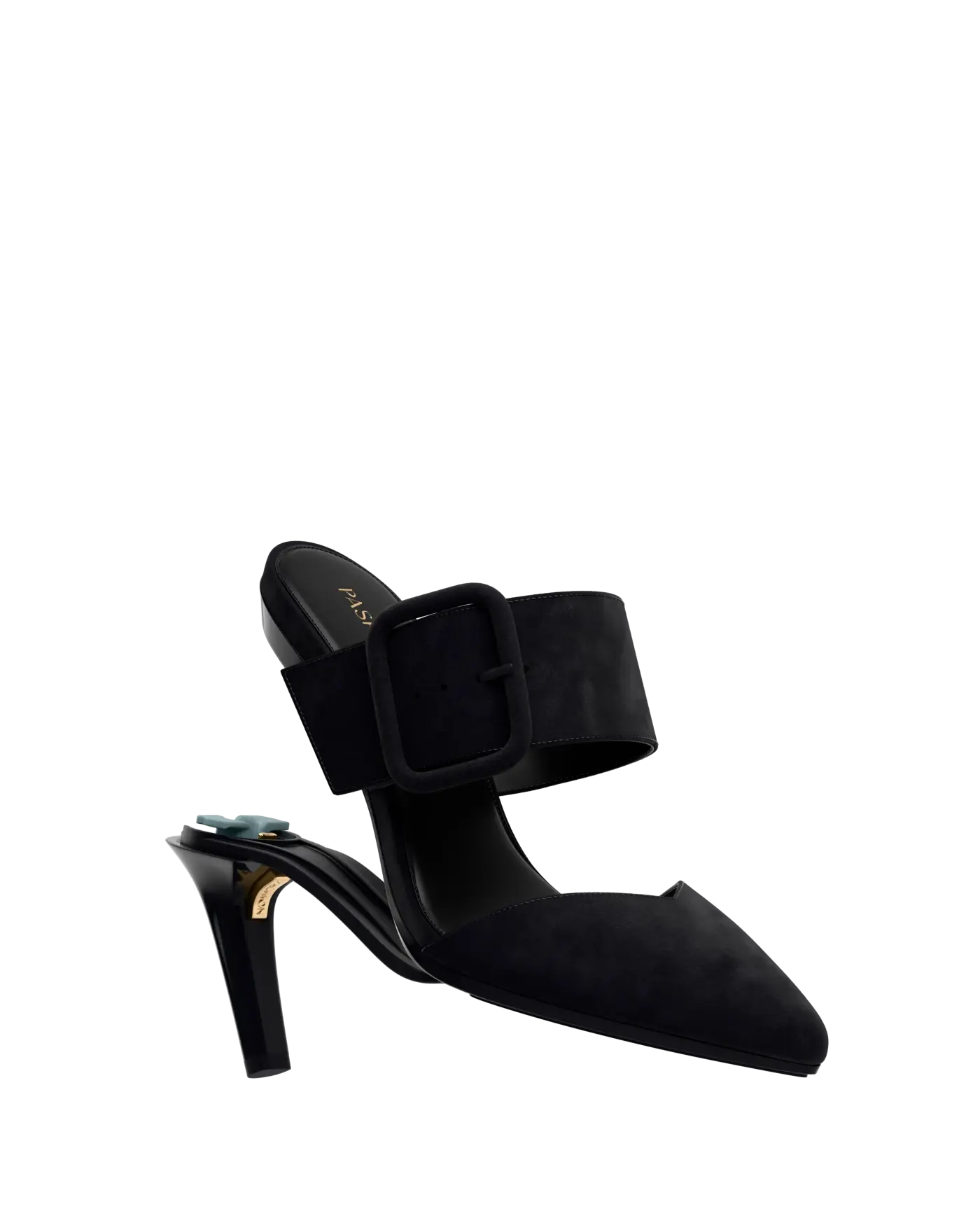 Valerie Mule - Coal Black Suede Flat