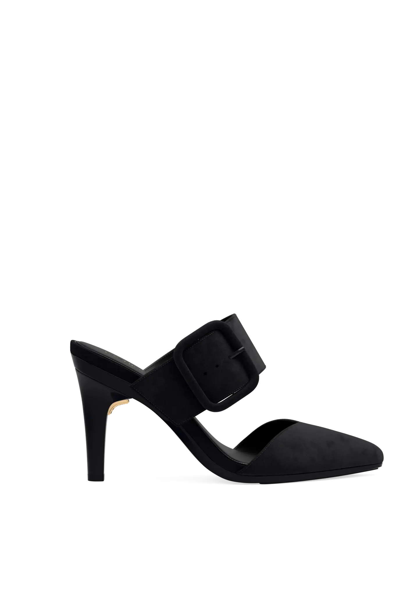 The Valerie Mule - Coal Suede 4 Stiletto
