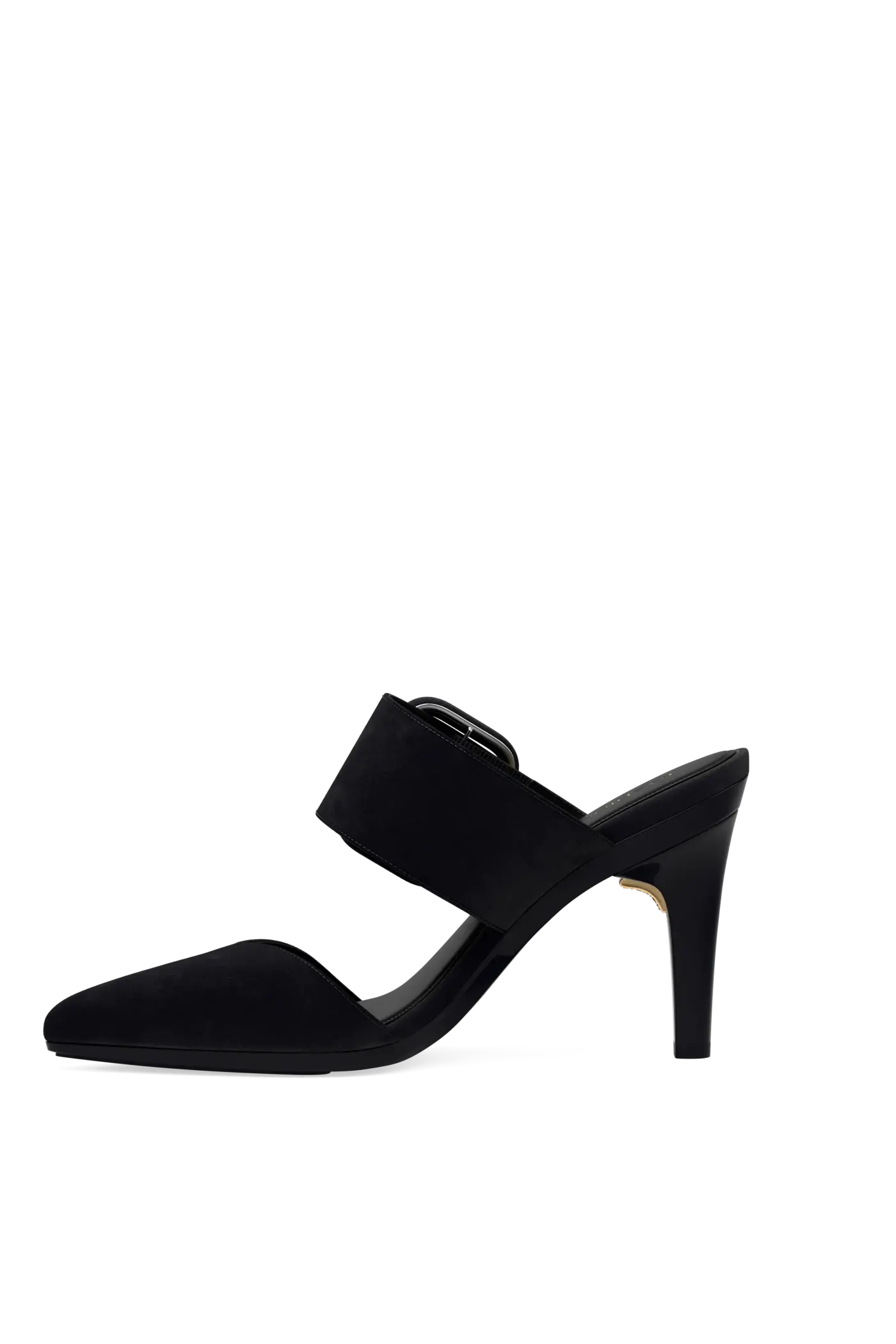 The Valerie Mule - Coal Suede 4 Stiletto