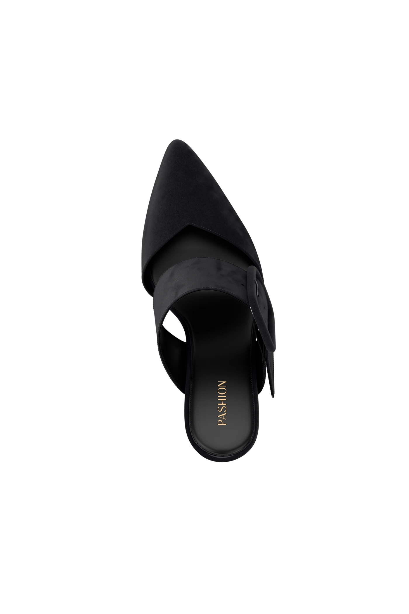 The Valerie Mule - Coal Suede Flat