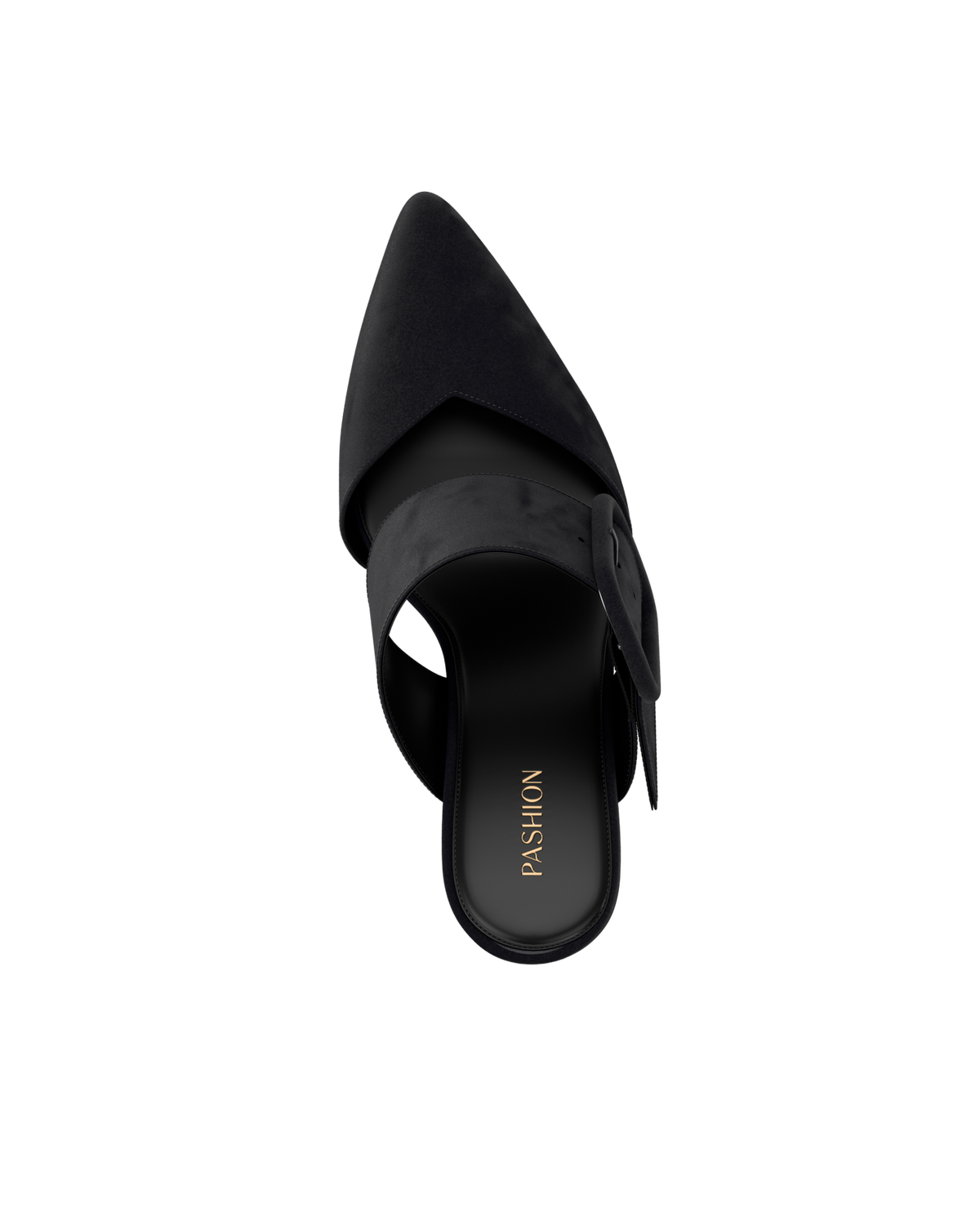 The Valerie Mule - Coal Black Suede 4 Block