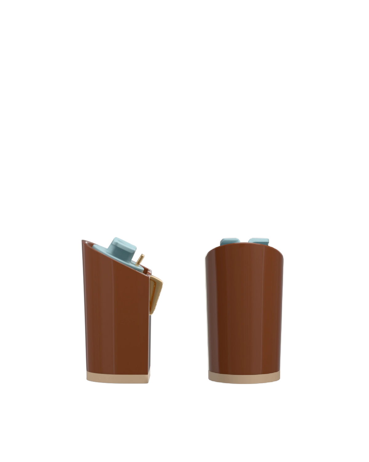 Block Heel Kit 4 Walnut, back view. Pashion convertible heels go from heel to flat and are customizable with interchangeable heel kits.