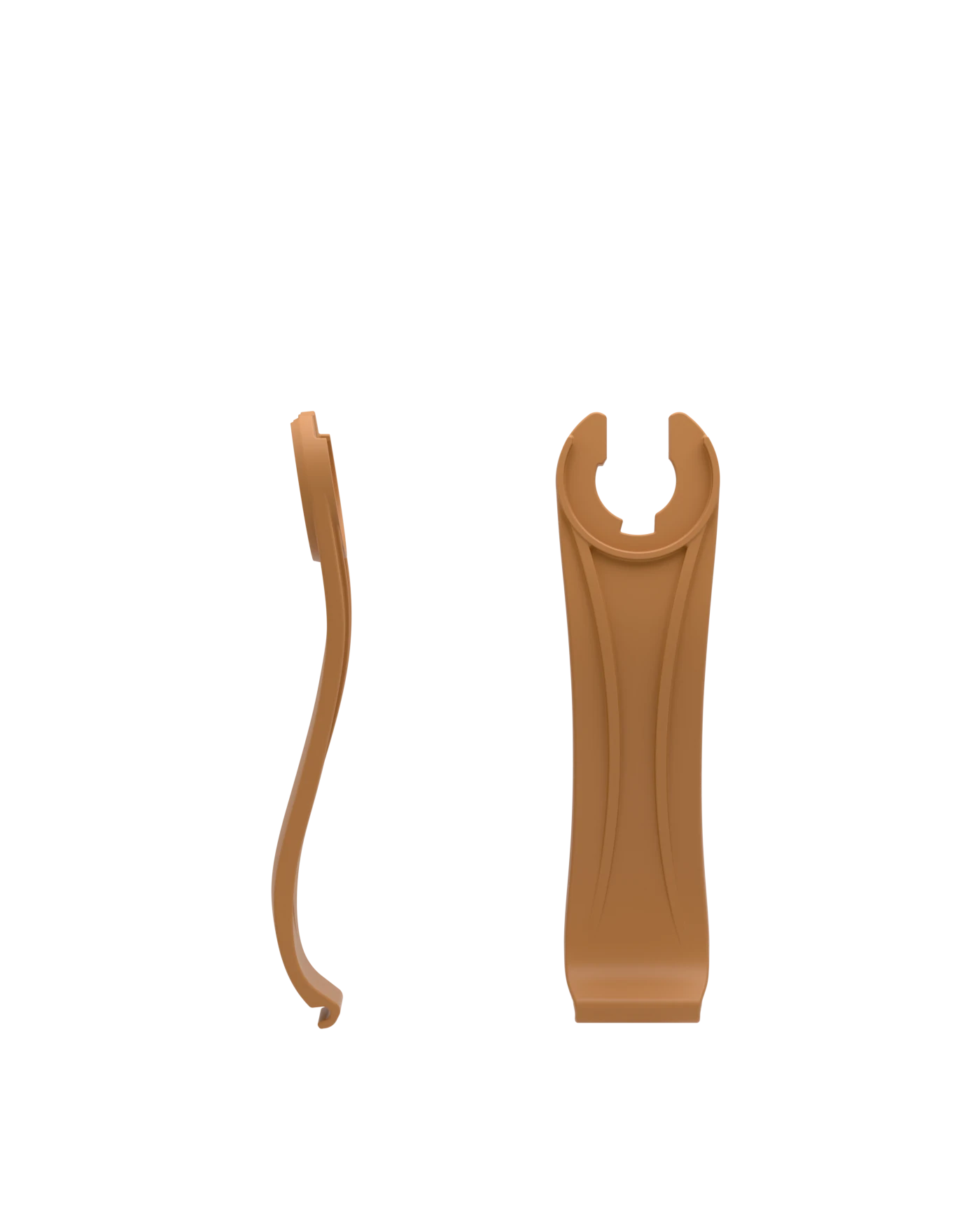 Stelo - Whiskey, product view. Pashion convertible heels go from heel to flat and are customizable with interchangeable heel kits.