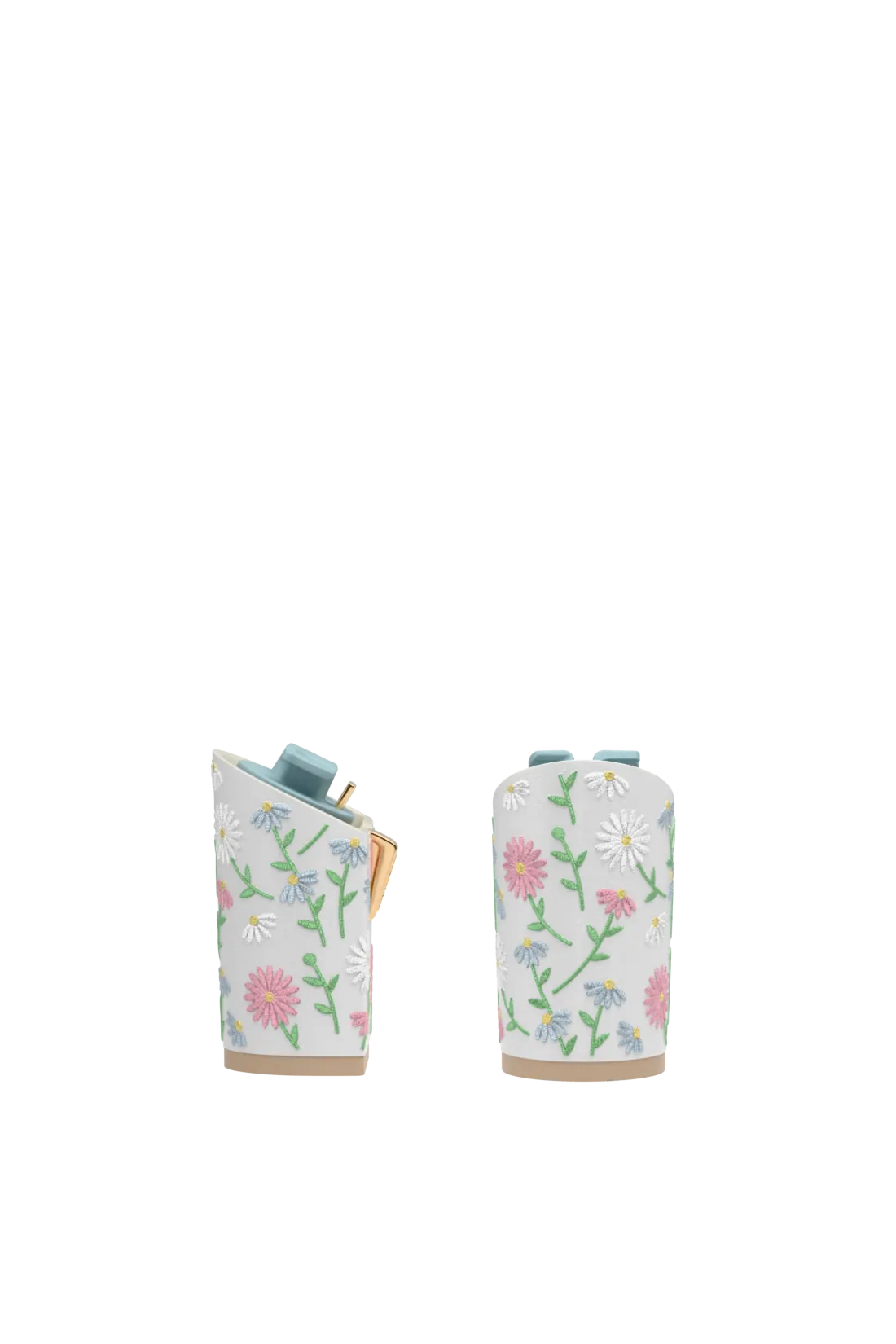 Block Heel Kit 4 White Daisy Embroidery