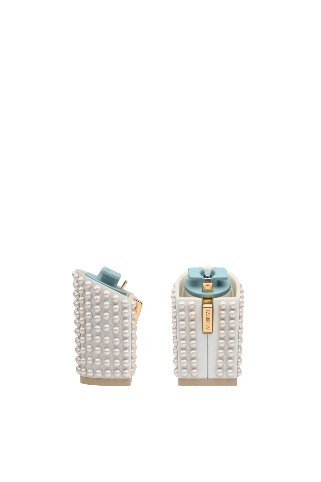 multiple pearls on a block heel kit for convertible high heels