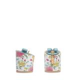 Cylinder Block Heel Kit 3 White Porcelain, 3-inch interchangeable cylinder block heel, side view. Pashion convertible heels go from heel to flat and are customizable with interchangeable heel kits.