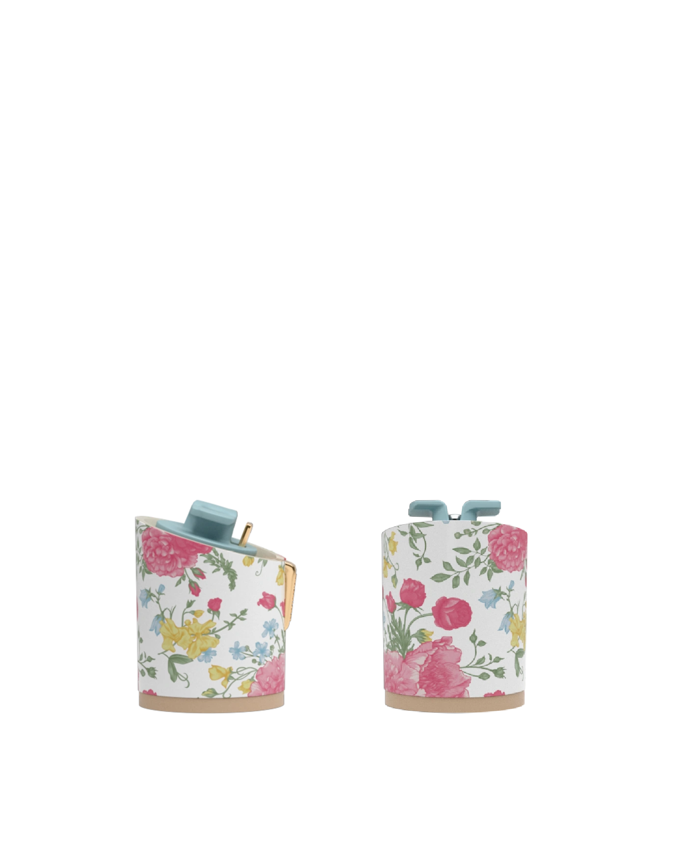 Cylinder Block Heel Kit 3 White Porcelain, back view. Pashion convertible heels go from heel to flat and are customizable with interchangeable heel kits.