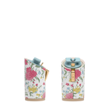 Cylinder Block Heel Kit 4 White Porcelain, 4-inch interchangeable cylinder block heel, side view. Pashion convertible heels go from heel to flat and are customizable with interchangeable heel kits.
