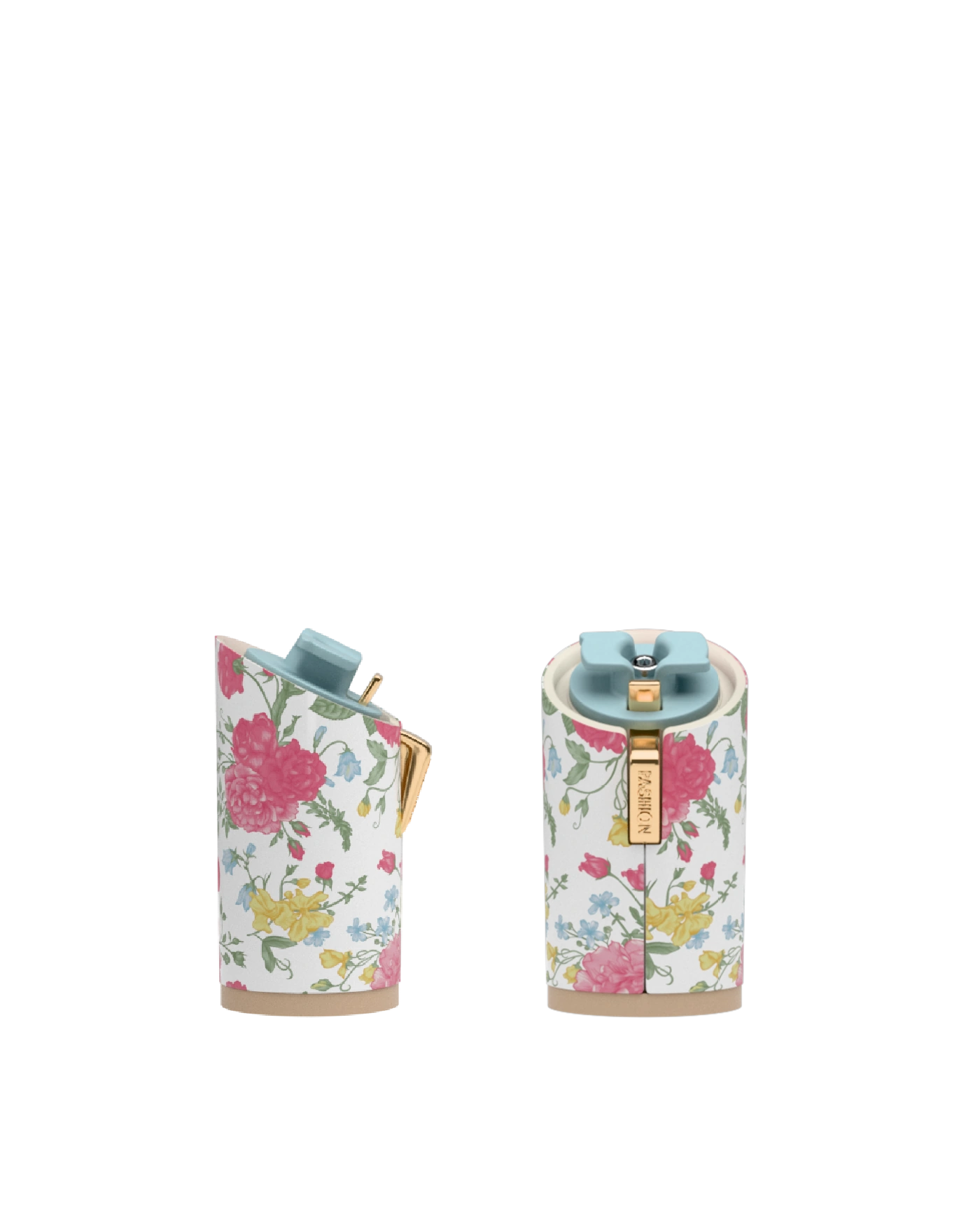 Cylinder Block Heel Kit 4 White Porcelain, 4-inch interchangeable cylinder block heel, side view. Pashion convertible heels go from heel to flat and are customizable with interchangeable heel kits.