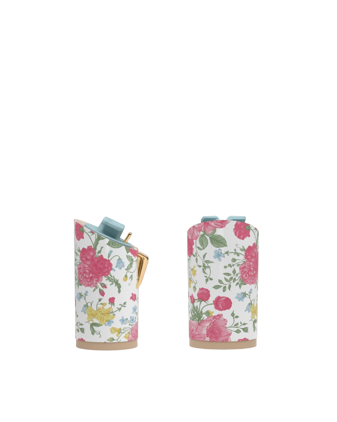 Cylinder Block Heel Kit 4 White Porcelain, back view. Pashion convertible heels go from heel to flat and are customizable with interchangeable heel kits.