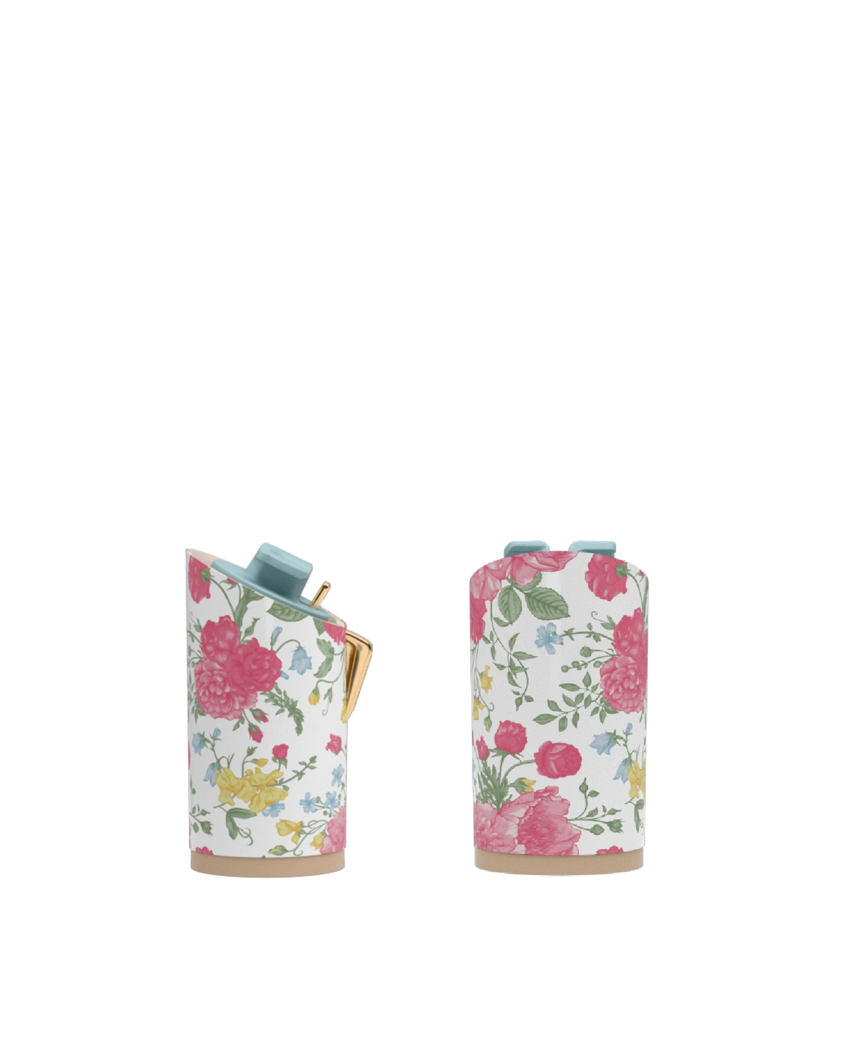 Cylinder Block Heel Kit 4 White Porcelain, back view. Pashion convertible heels go from heel to flat and are customizable with interchangeable heel kits.