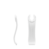 Stelo - White, product view. Pashion convertible heels go from heel to flat and are customizable with interchangeable heel kits.