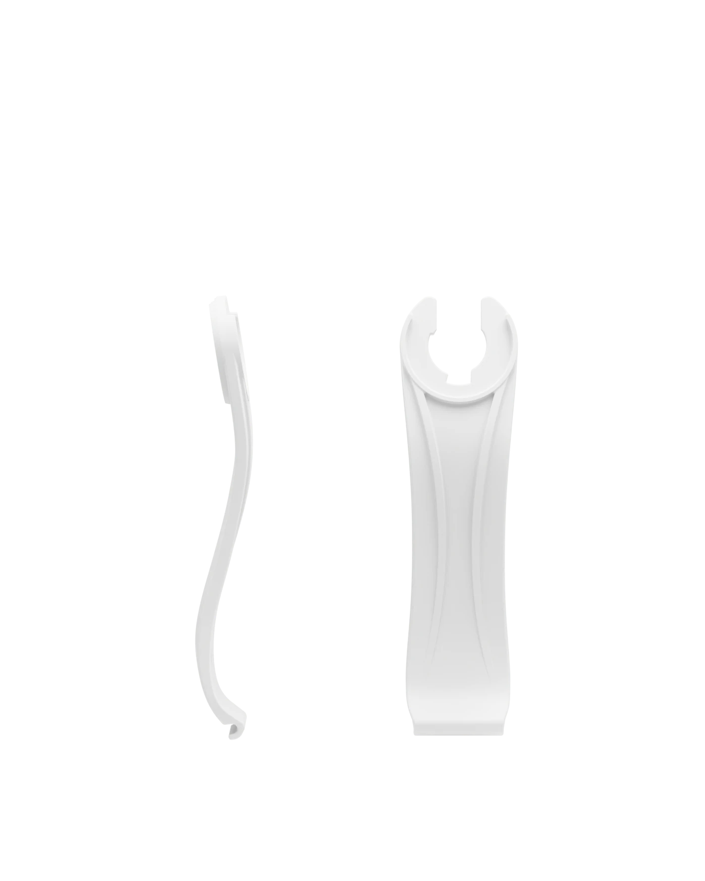 Stelo - White, product view. Pashion convertible heels go from heel to flat and are customizable with interchangeable heel kits.