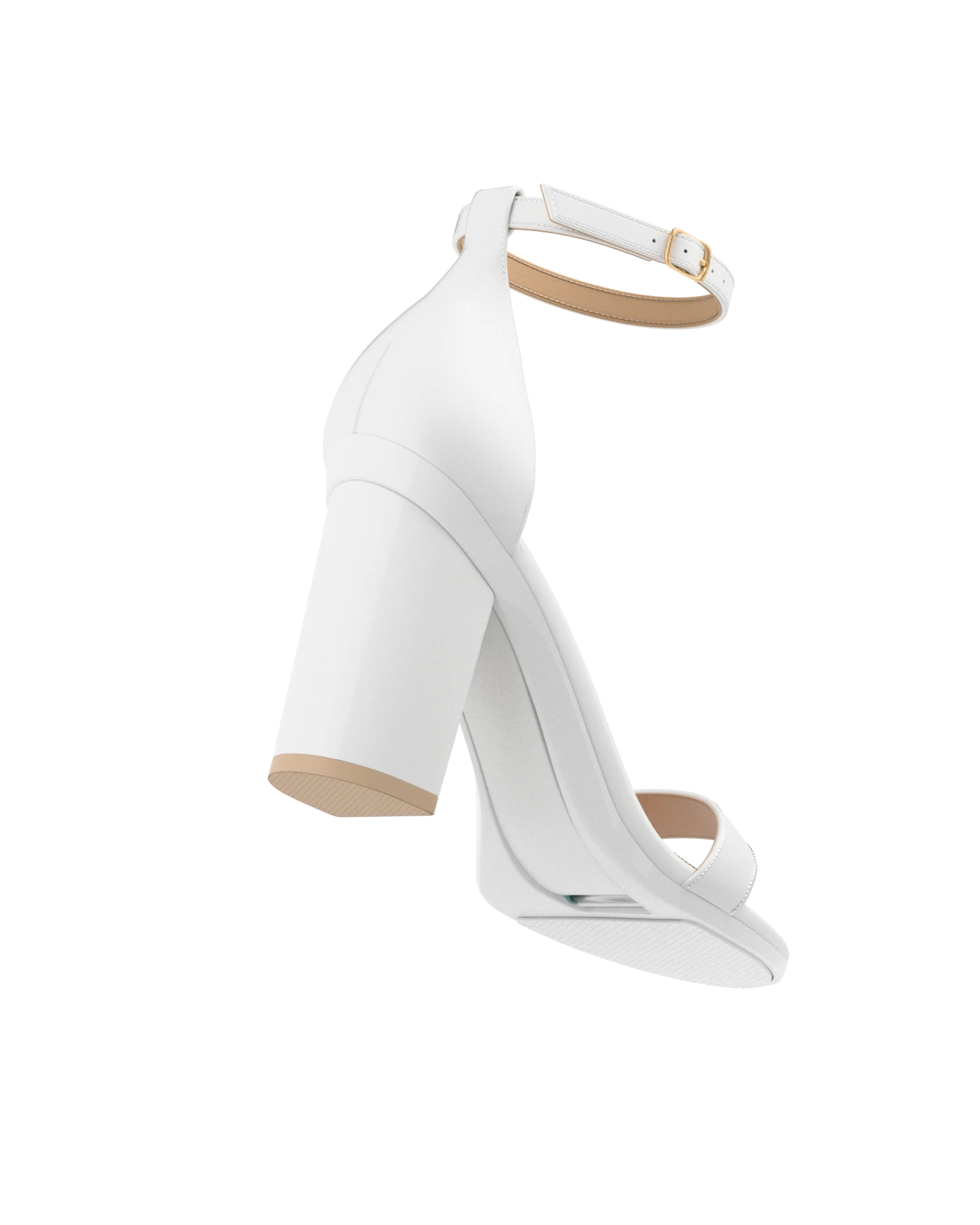 Stelo - White, alternate view. Pashion convertible heels go from heel to flat and are customizable with interchangeable heel kits.