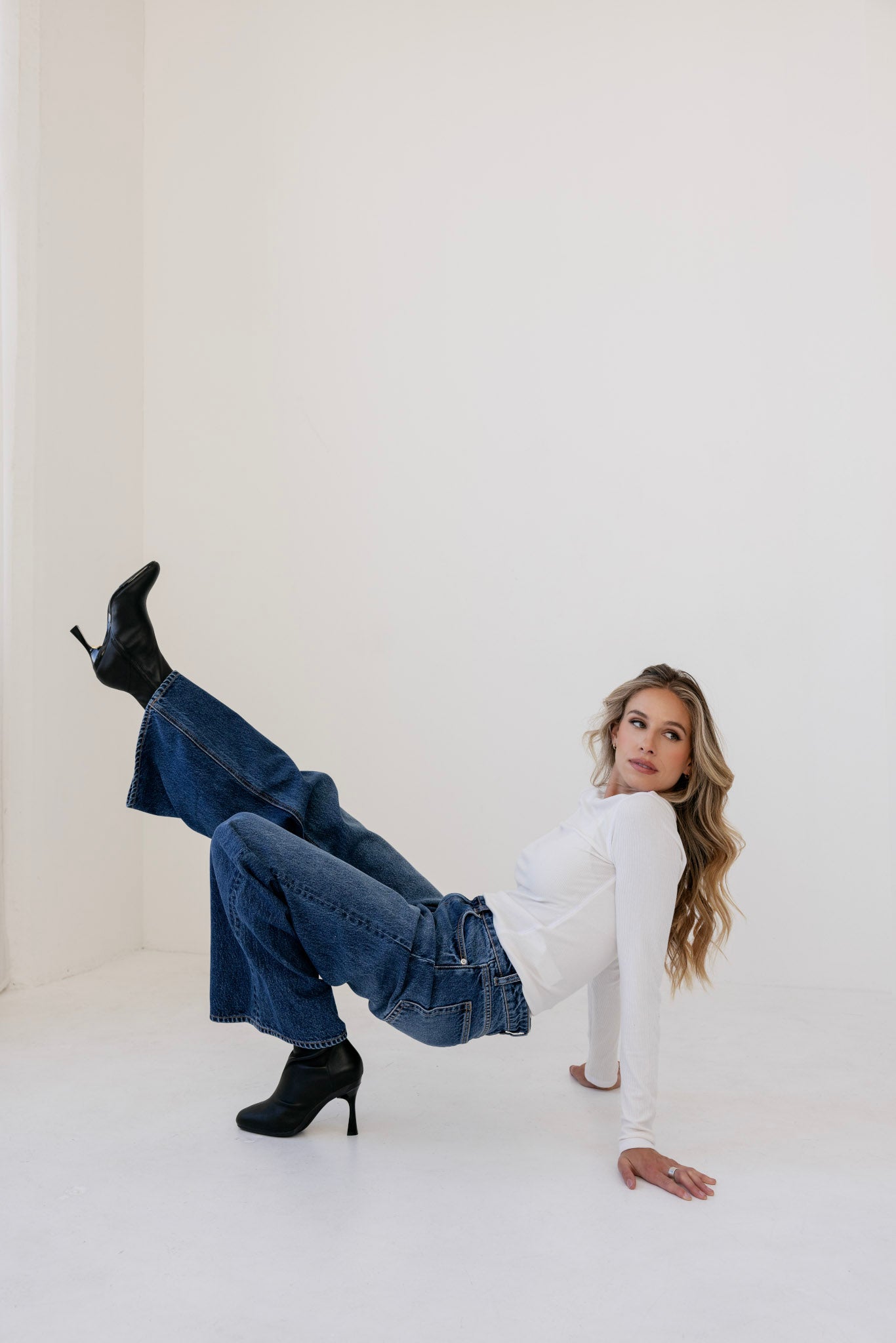 The Amy Bootie - Coal Leather 3 Stiletto