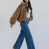 Chelsea Ankle Boot - Camel Suede Sherpa 3 Block