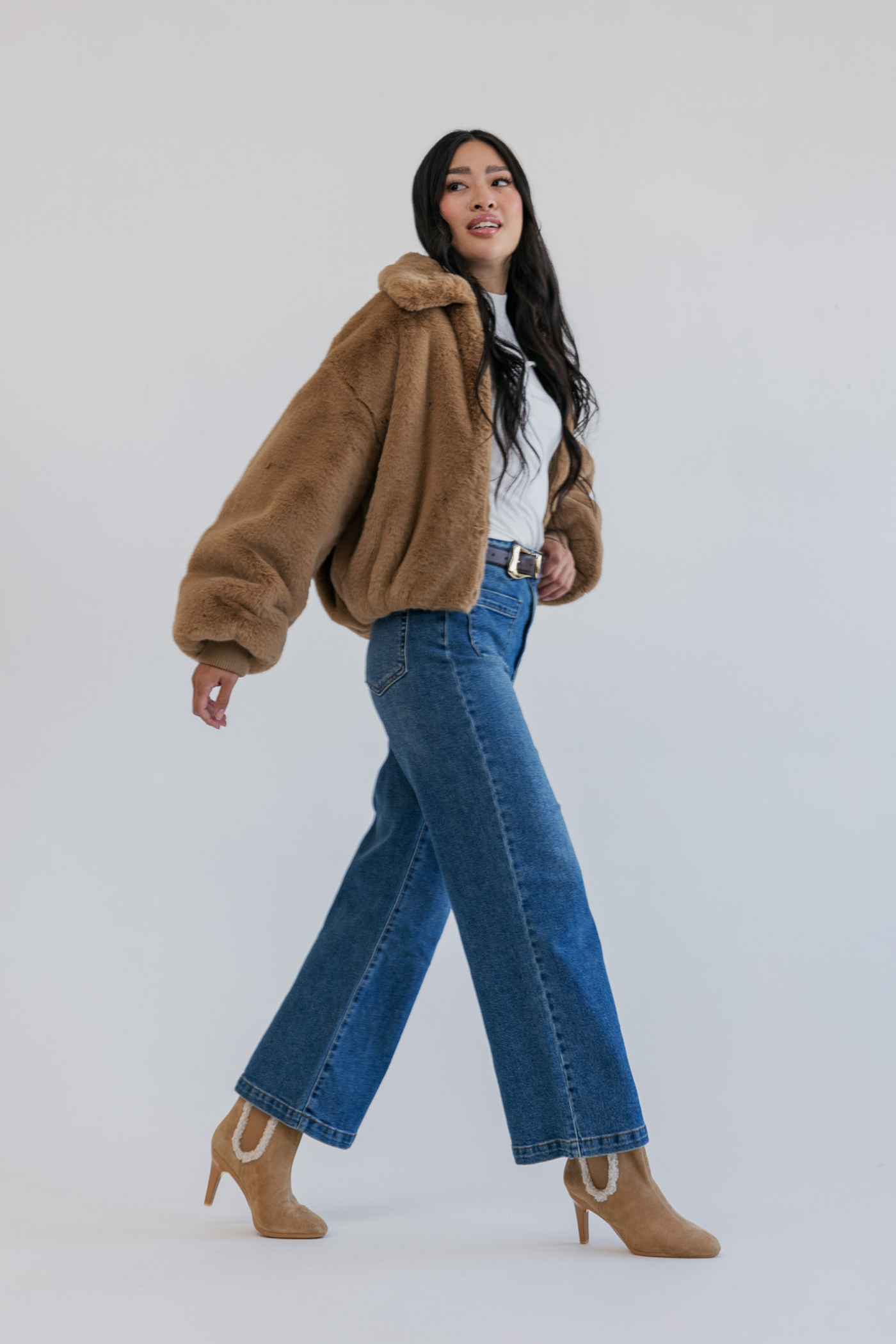 The Chelsea - Camel Suede Sherpa 3 Block