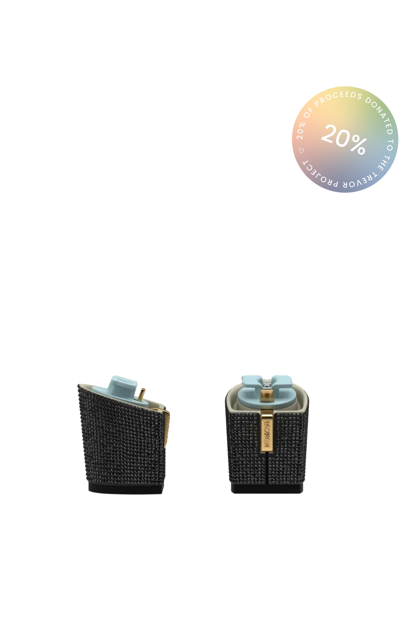 Block Heel Kit 3 Coal Rhinestone