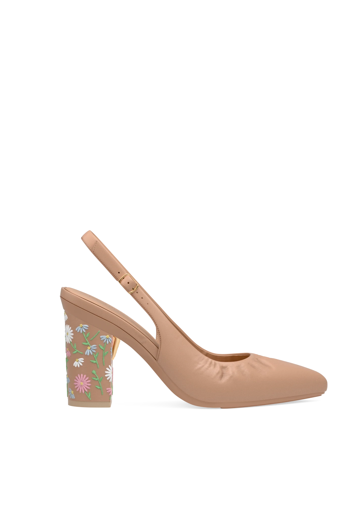 Block Heel Kit 4 Latte Daisy Embroidery