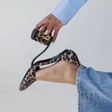 Diana D'Orsay - Coal Black Leopard Suede 4 Block