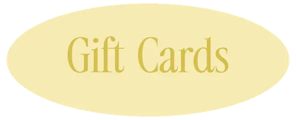 Oval-shaped yellow label with 'Gift Cards' text on a white background