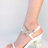 Rhinestone Butterfly Silver Multi Toe Clip - Final Sale