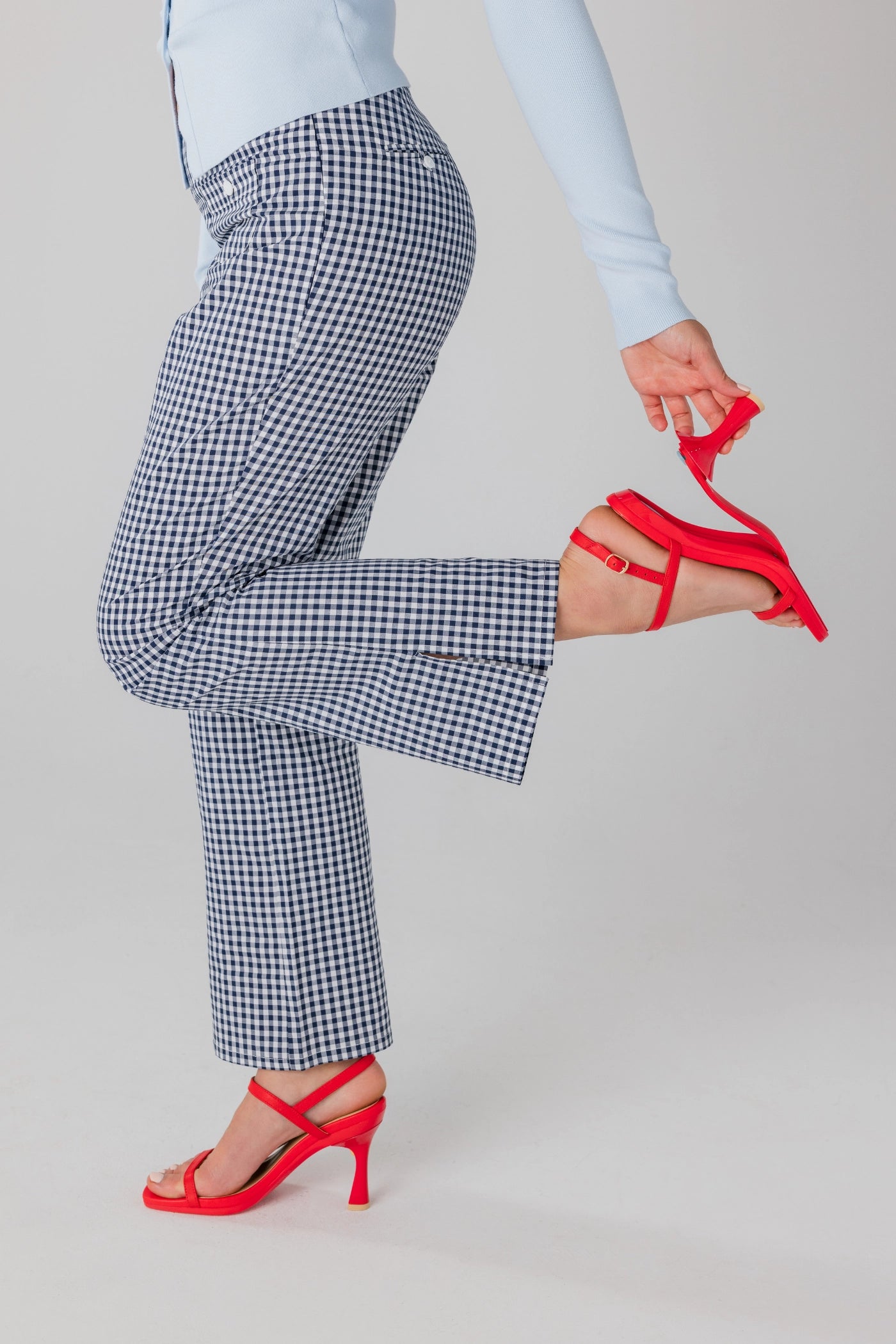 The Miranda - Cherry Red Leather 3 Block