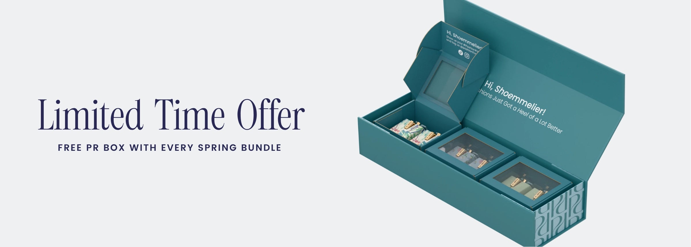 Limited Time Offer of Free PR Box for Heel Kits with purchase of Pashion Convertible Heels
