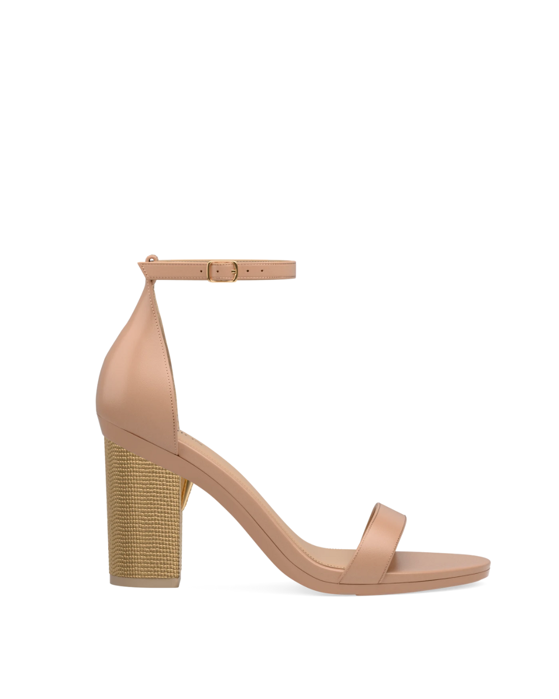 Block Heel Kit 4 Gold Metallic Snake