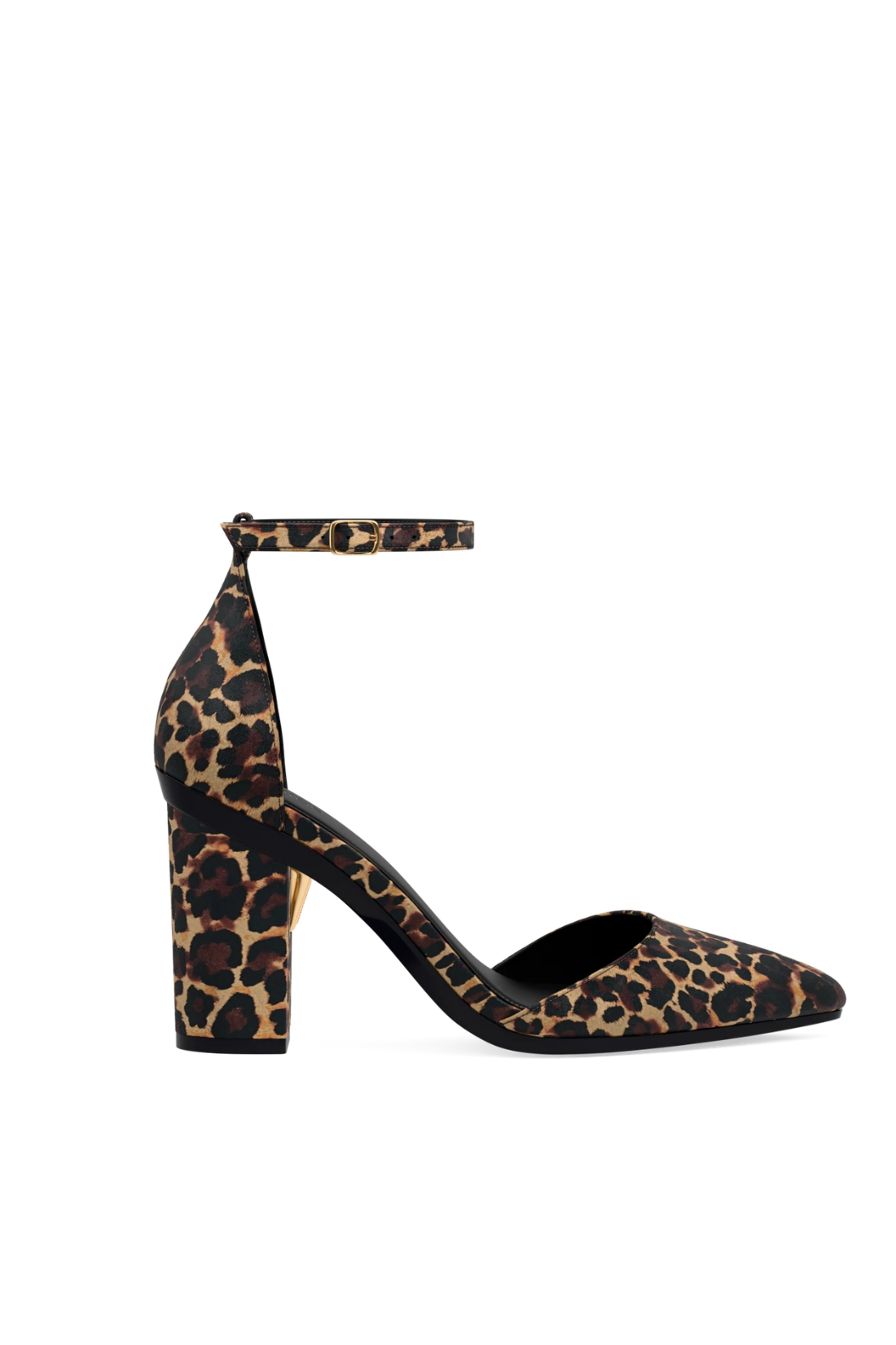 Block Heel Kit 4 Coal Leopard Suede