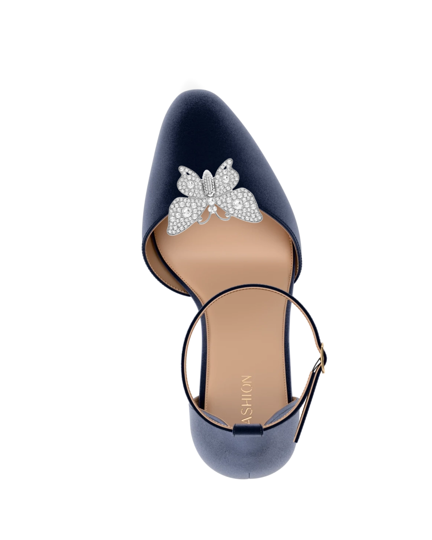 Rhinestone Butterfly Silver Toe  - Final Sale