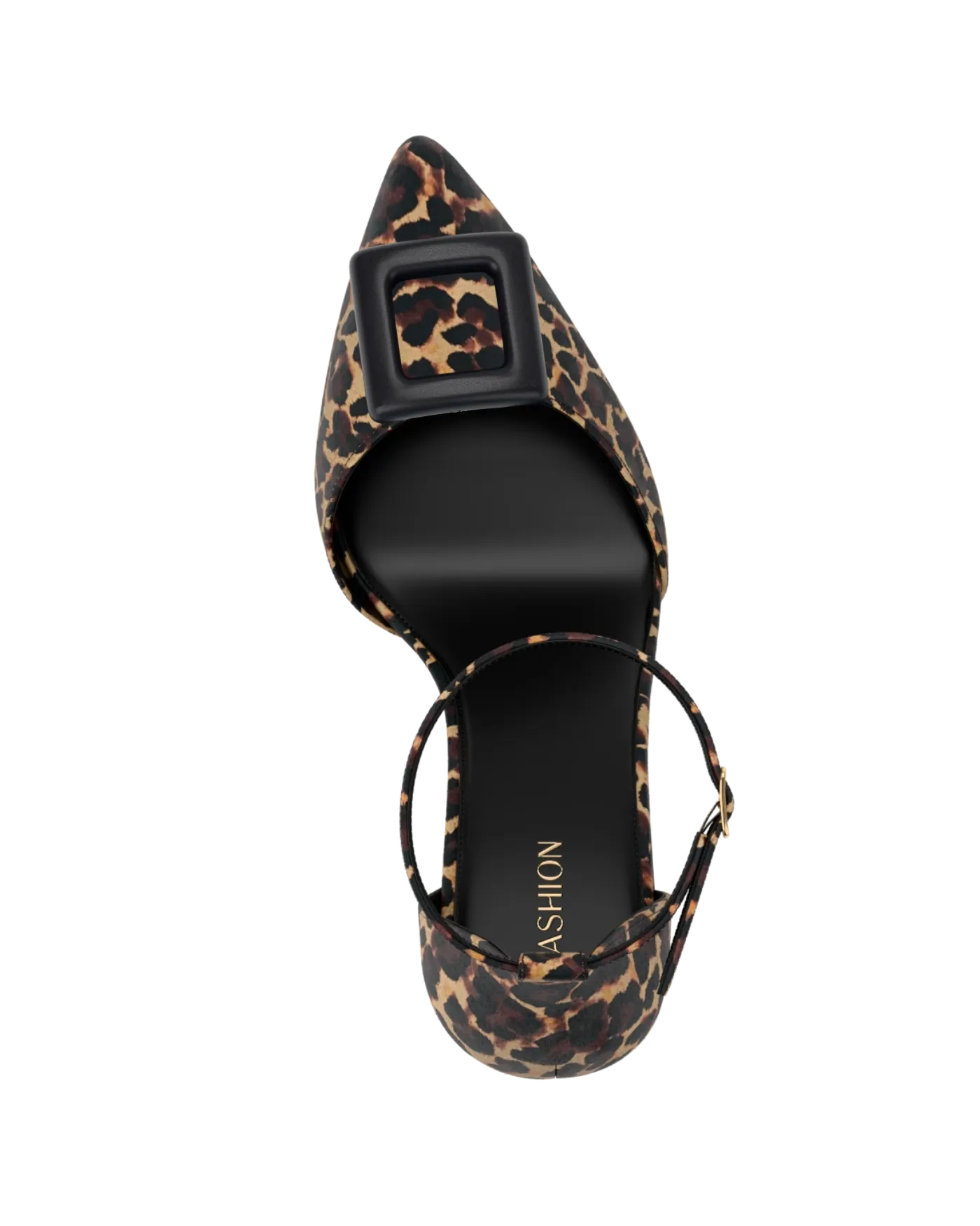Square Coal Black Leather Toe Clip