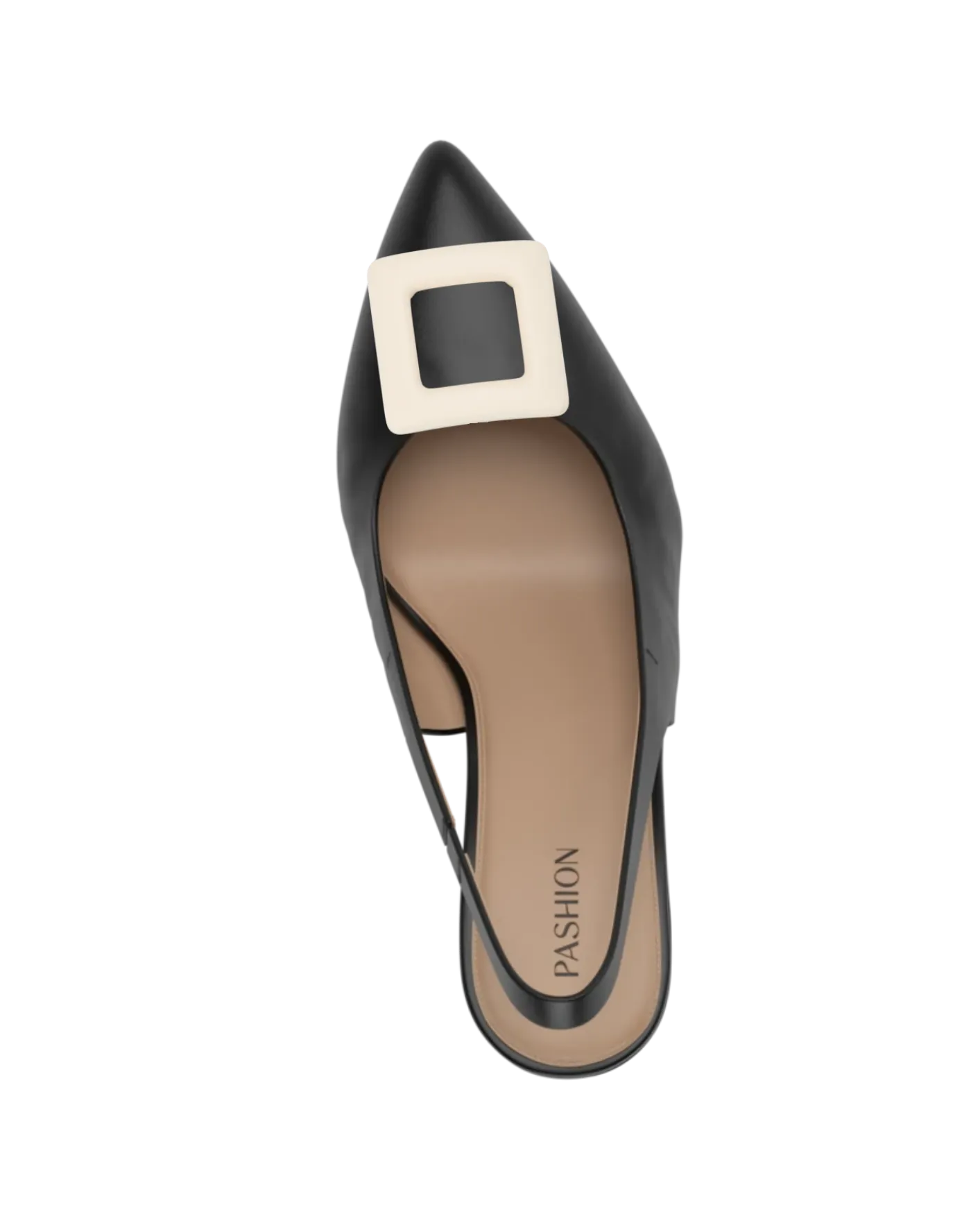 Square Ivory Leather Toe Clip