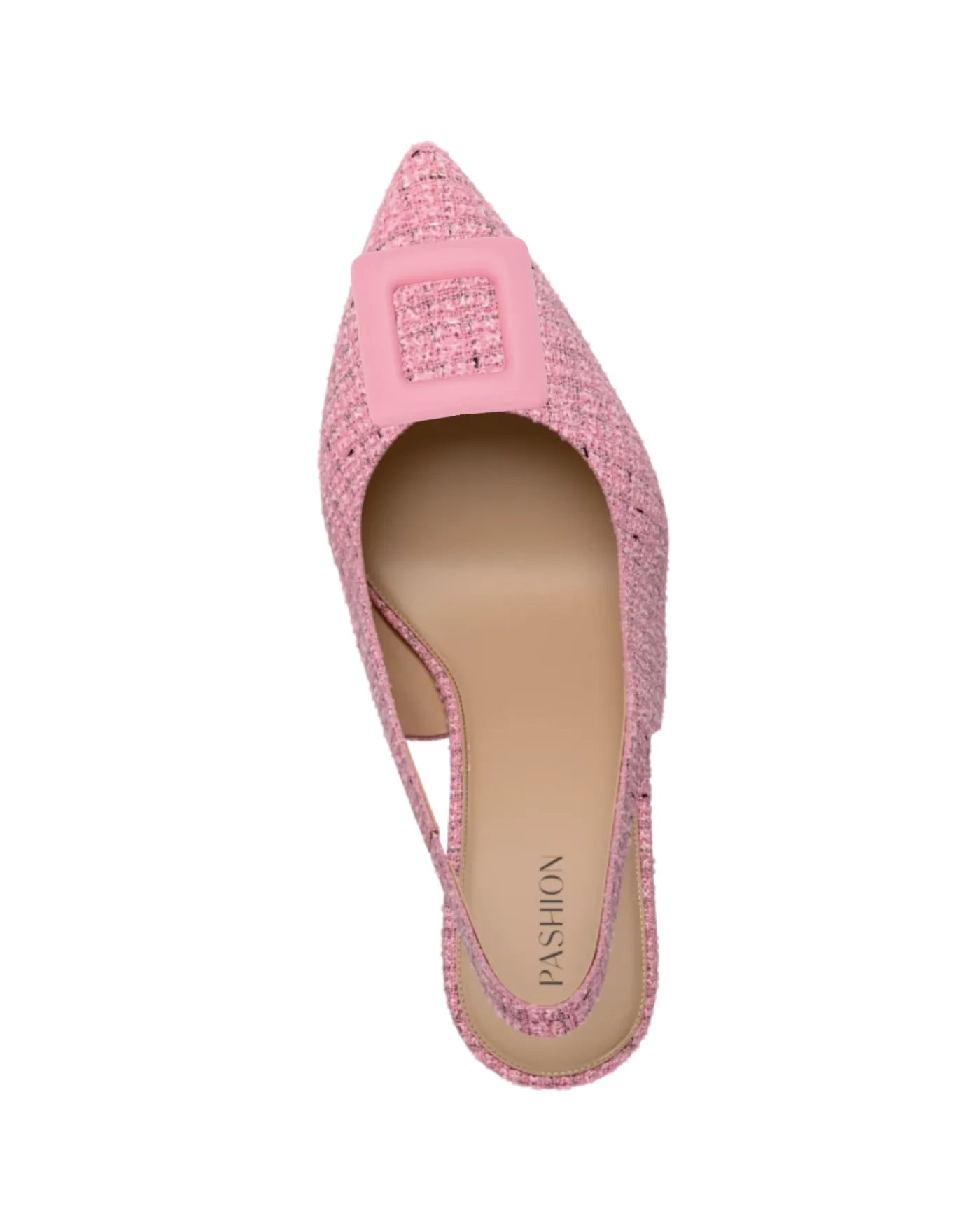 Square Pink Leather Toe Clip