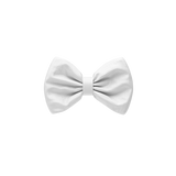 Mini Bow White Satin Toe Clip