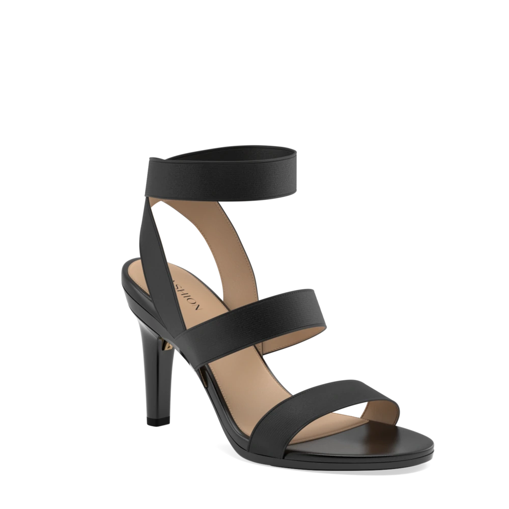 New Look cross strap block heeled sandal in black | ASOS