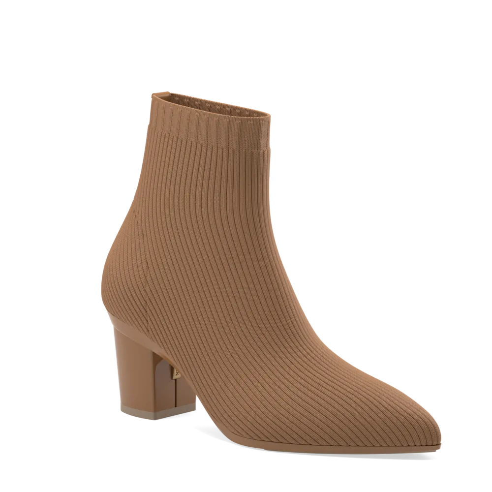 The Bootie - Whiskey Knit + Block Heel Kit 3 Whiskey