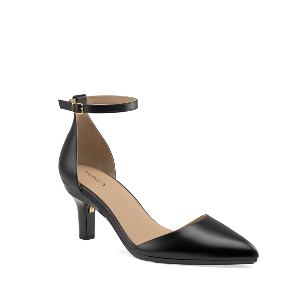 The D&#39;Orsay - Coal Leather + Stiletto Heel Kit 3 Coal