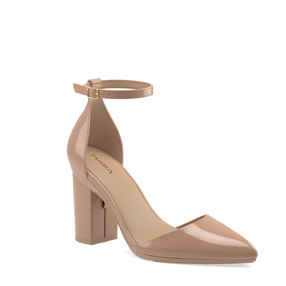 The D&#39;Orsay - Latte Patent + Block Heel Kit 4 Latte