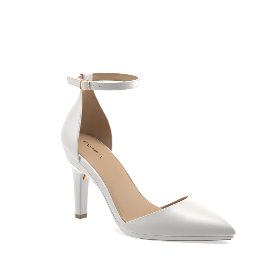 The D&#39;Orsay - White Satin + Stiletto Heel Kit 4 White