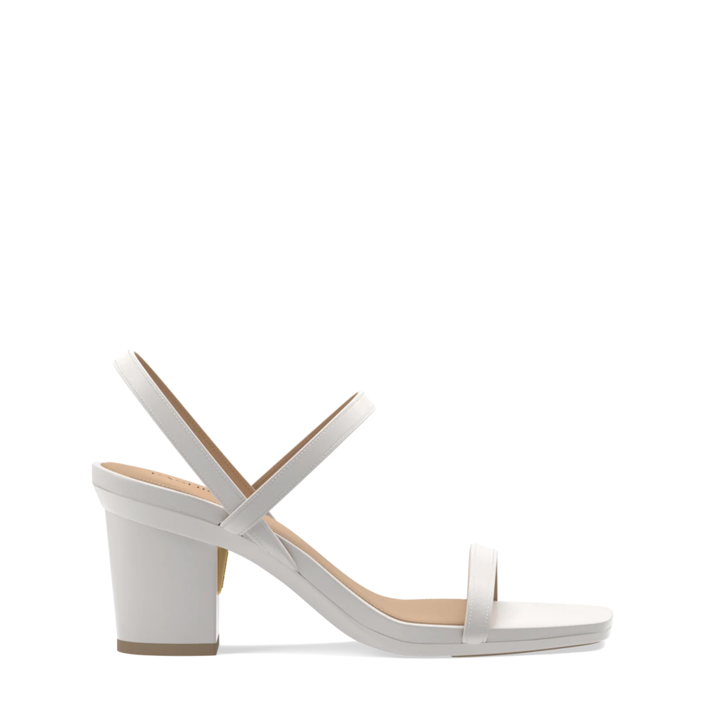 The Miranda White Block Heel Kit 3 White Final Sale