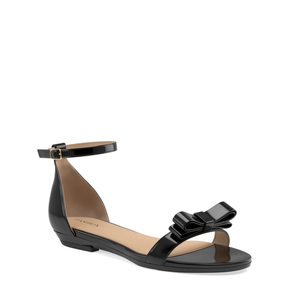 The Pashionista - Coal Patent Bow + Stiletto Heel Kit 3 Coal