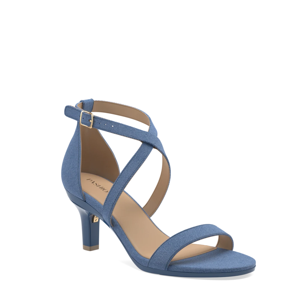 The Sandal - Blue Denim + Stiletto Heel Kit 3 Denim Blue