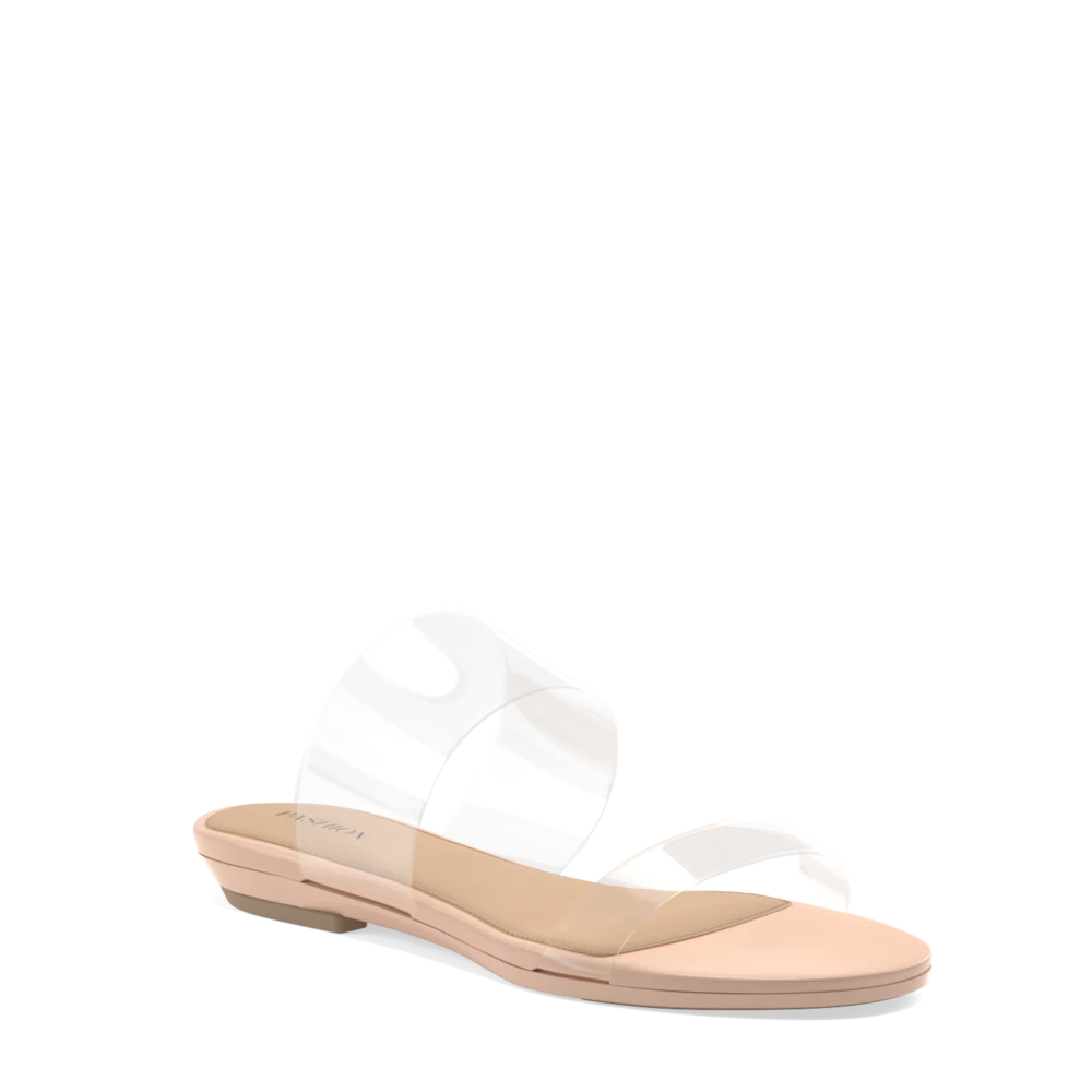 The Slide - Clear/Sand  + Stiletto Heel Kit 4 Sand- Final Sale